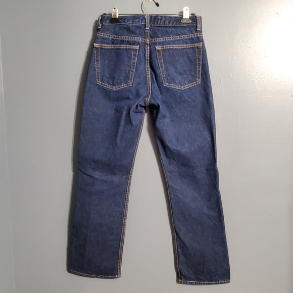GAP Dark Blue Button Fly Women's Bootcut Ankle Jeans 100% Cotton Size 6 - Picture 4 of 9